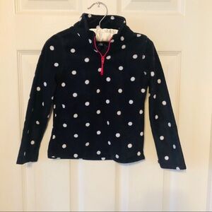 NWOT FRENCH TOAST black polkadot pullover fleece comfy half zip girls size 4T